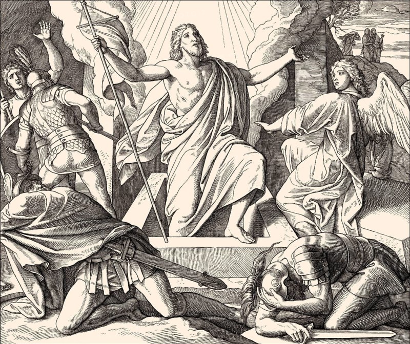 The Resurrection of Jesus, New Testament, by Julius Schnorr von Carolsfeld, 1860