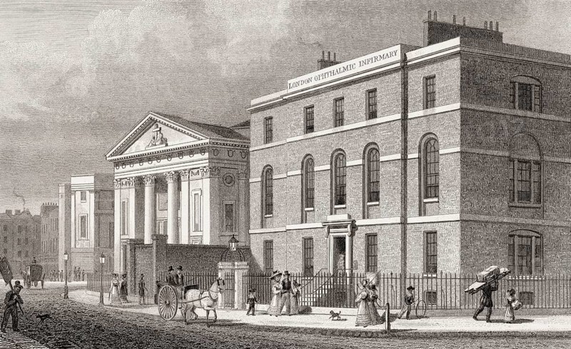 London Ophthalmic Infirmary, London, illustration by Th. H. Shepherd, 1828