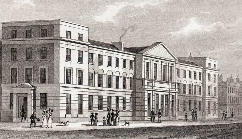 College of the London Missionary Society, London, illustration by Th. H. Shepherd, 1826