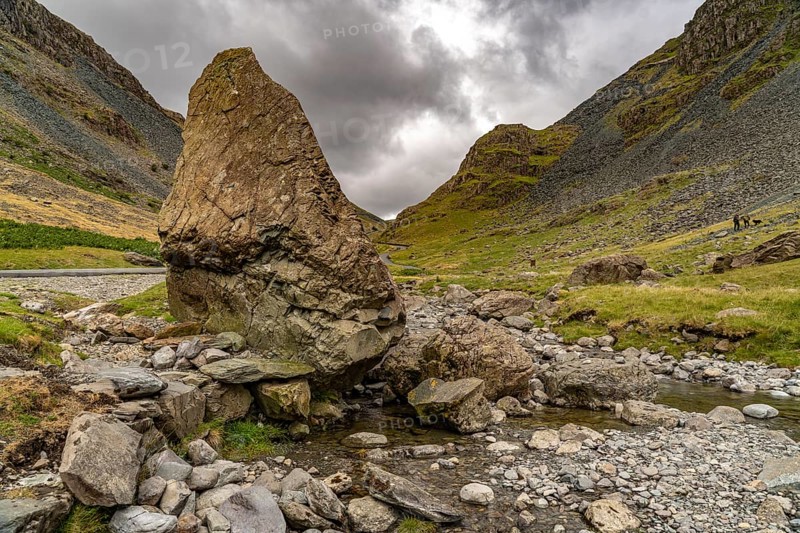 Rocks in the river at Honister Pass in the Lake District, England, Great Britain