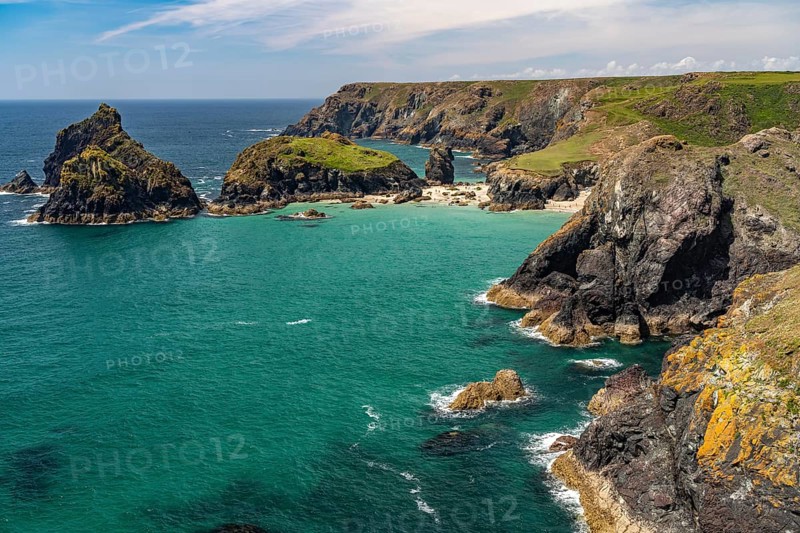 The coast at Kynance Cove, Cornwall, England, Great Britain
