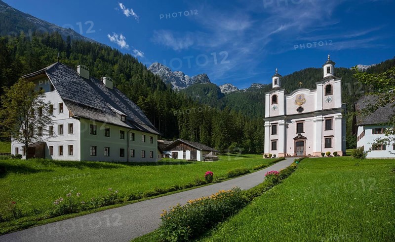 Maria Kirchental pilgrimage church, Loferer Steinberge, Sankt Martin bei Lofer, Pinzgau, Salzburg province, Austria, Europe