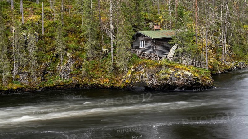 River course in Oulanka National Park, Finland, Europe