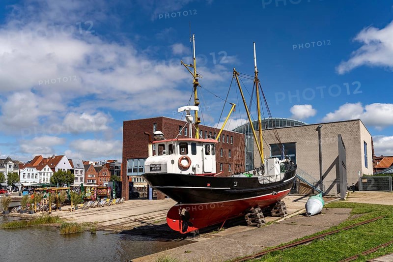 Museum ship Hildegard in Husum in Husum, North Friesland district, Schleswig-Holstein, Germany, Europe