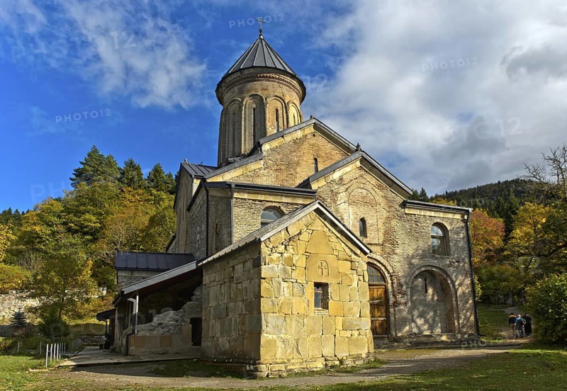 St Nicholas Dome Church, main church in the Qintsvissi Monastery, Inner Kartlia region, Georgia, Asia