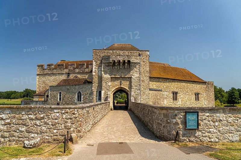 The moated castle of Leeds Castle near Maidstone, Kent, England, Great Britain