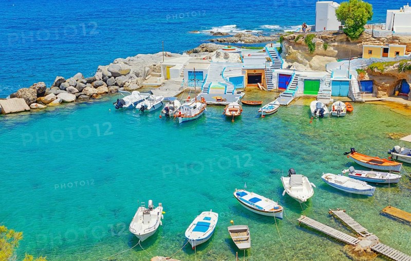 Mandrakia village, Milos Island, Cyclades Islands, Greece, Europe
