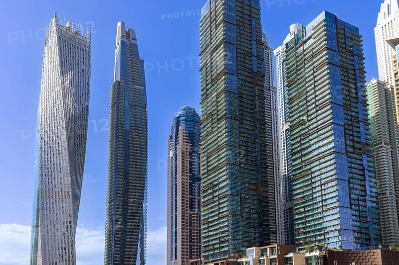 Dubai Marina, A Scenic Waterfront Skyline of Modern Luxury and High-Rise Architecture.
