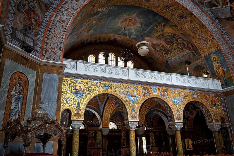 Neo-Byzantine church of Agios Andreas, interior view, Patras, Peloponnese, Western Greece, Greece, Europe