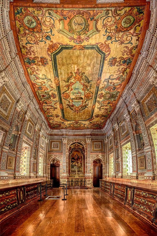 Church and Monastery of Sao Vicente de Fora, Polychromed marble sacristy, Lisbon, Portugal, Europe