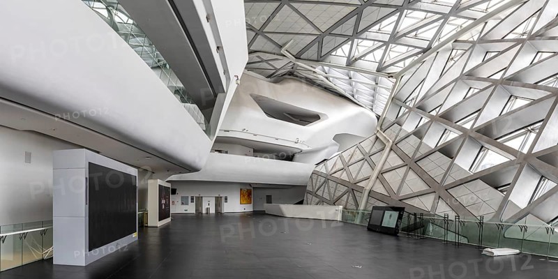 Guangzhou Opera Grand Theatre Opera building by Zaha Hadid modern architecture panorama in Guangzhou, China, Asia