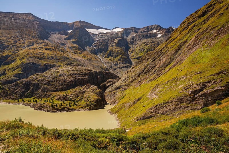 Margaritzen reservoir at the Pasterze glacier