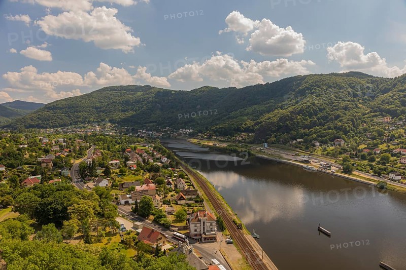 Strekov Castle (German: Schreckenstein) is perched atop a cliff above the River Elbe, near the city of Ustí nad Labem in the Czech Republic