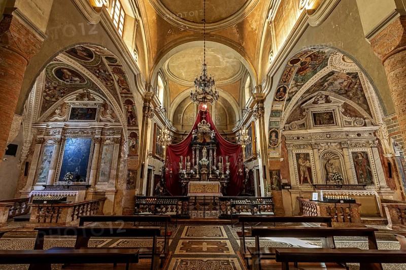 Church, Parish Church of Santa Maria del Sasso, interior view, Morcote, Lake Lugano, Lago di Lugano, Canton Ticino, Switzerland, Europe