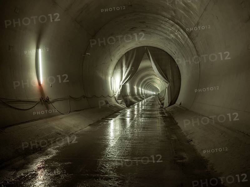 Completed tunnel section in construction lot H41, Brenner Base Tunnel, Zenzendorf, Tyrol, Austria, Europe