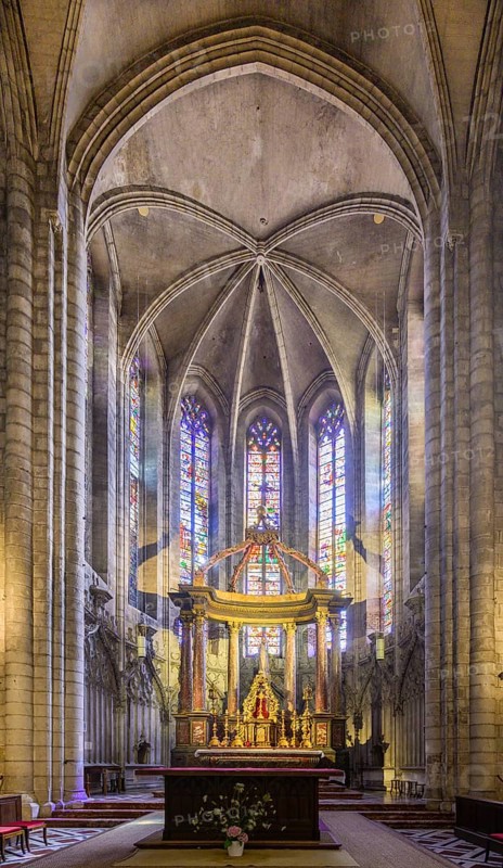 Interior view of Saint Salvy church, Albi, Département Tarn, France, Europe