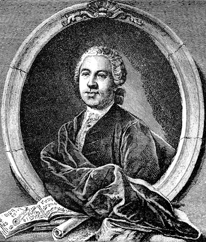 Johann Adolf Hasse (1699-1783), famous composer of operas, active in Venice, chief conductor in Dresden, oval frame, texts, history of German music, historical illustration 1892