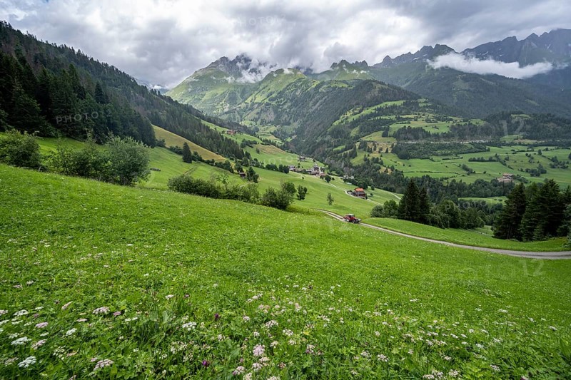 Cloudy Virgen Valley, mountain landscape, Hohe Tauern, East Tyrol, Tyrol, Austria, Europe