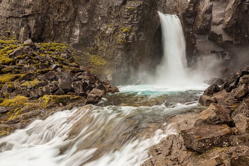 Folaldafoss Waterfall, Berufkordur, Eastfjords, East Region Austurland, Iceland, Europe