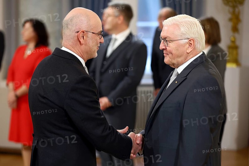 Craig John Hawke New Zealand is received by Frank-Walter Steinmeier (President of the Federal Republic of Germany) in front of the Federal President's New Year's Reception at Bellevue Palace, Berlin 14 January 2025