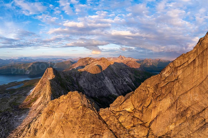 Mountains at the Efjord, near Narvik, Tysfjord, Ofoten, Norway, Europe