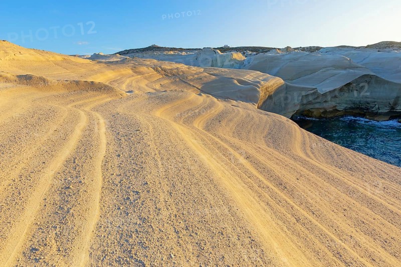 Rock formations, Sarakiniko, Milos Island, Greece, Europe