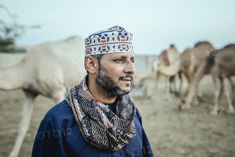 Camel breeder Said Shafari, Dhofar, Oman, Asia