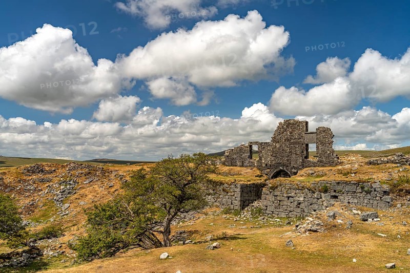 Ruin on Dartmoor, Devon, England, Great Britain