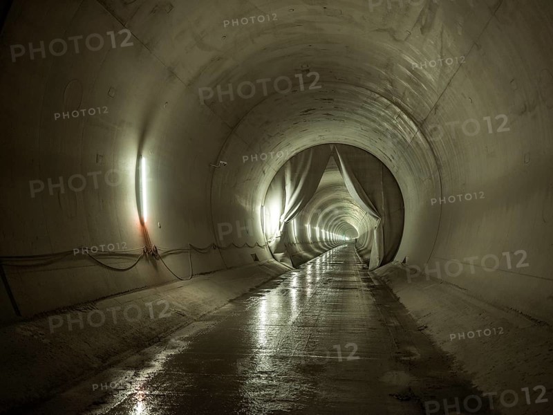 Completed tunnel section in construction lot H41, Brenner Base Tunnel, Zenzendorf, Tyrol, Austria, Europe