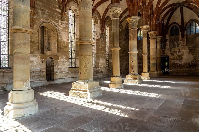 Lords' Refectory Interior, Maulbronn Monastery, Maulbronn, Baden-Württemberg, Germany, Europe