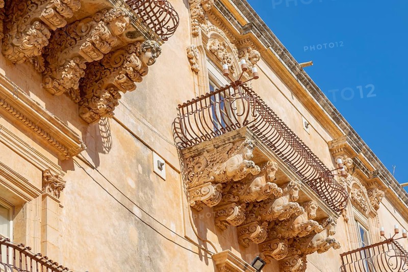 Palazzo Nicolaci di Villadorata, Noto, Noto Valley, Sicily, Italy, Europe