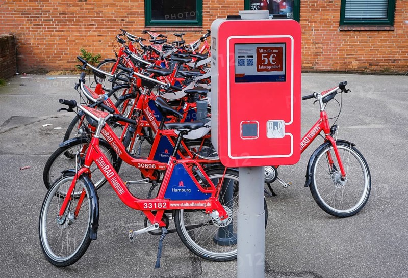 Hamburg, Germany - Stadtrad Hamburg, bike hire, public bike hire system