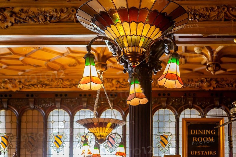 Grade 1 listed interior of the Philharmonic Dining Rooms public house, Hope Street, Liverpool, England, UK