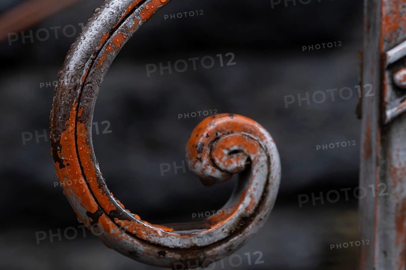 Detail of a banister to the parish church, St Peter, Villnöß, Funes, Villnößtal, South Tyrol, Italy, Europe