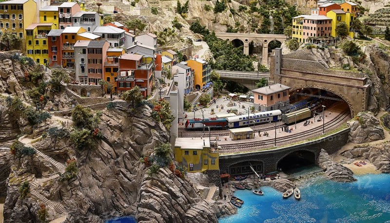Riomaggiore in Miniatur Wunderland Hamburg, Germany, Europe