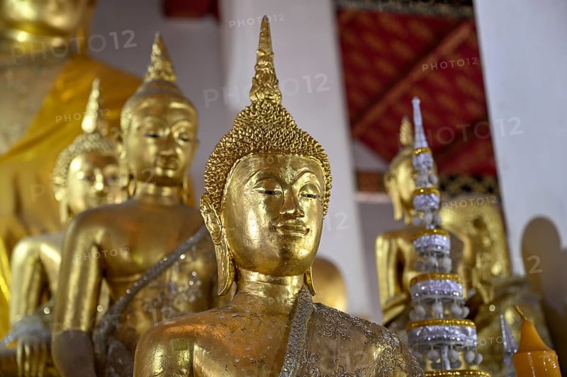 Buddha statues in Wat Arun, Temple of Dawn, Bangkok, Thailand, Asia