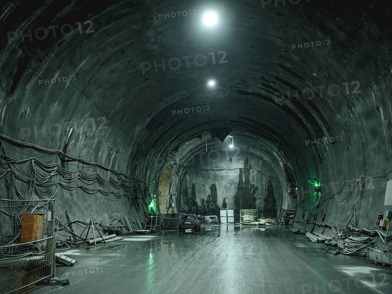 Tunnel section in construction lot H41, Brenner Base Tunnel, Zenzendorf, Tyrol, Austria, Europe
