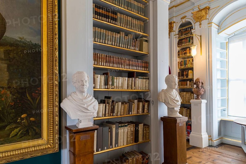 Central Rococo Hall of the Duchess Anna Amalia Library in Weimar, Thuringia, Germany, Europe