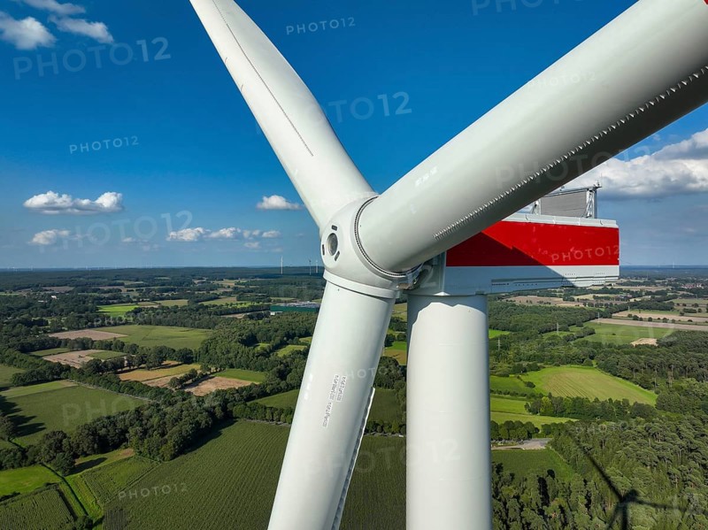 Dorsten, North Rhine-Westphalia, Germany, new construction of a wind turbine. Wind farm Große Heide, Europe