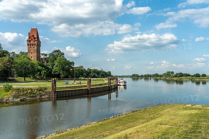 Chapter tower of Tangermünde Castle on the Tangier and Elbe rivers, Saxony-Anhalt, Germany, Europe