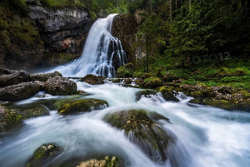 Golling Waterfall, Golling, Tennengau, Salzburg, Austria, Europe
