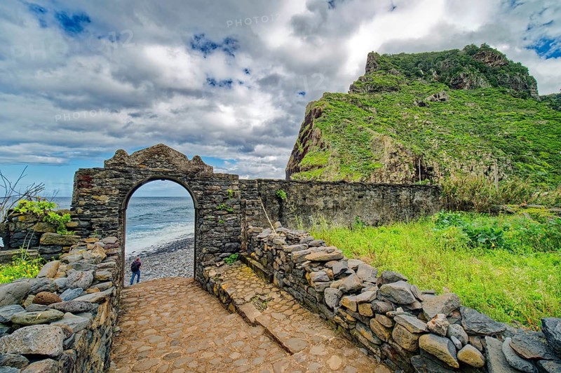 Landmark Ruins of St George, Ruínas de São Jorge, Calhau de São Jorge, Madeira, Portugal, Europe