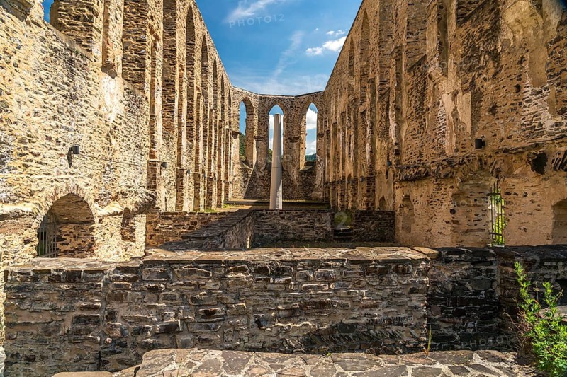 The ruins of Stuben Monastery near Bremm on the Moselle, Rhineland-Palatinate, Germany, Europe