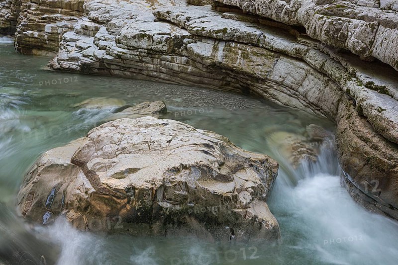 Rocks and clear water, Taugl creek, Bad Vigaun, Austria, Europe