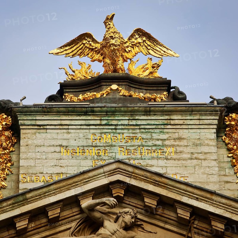 Baroque façade of the guild house La Louve, Guild of Archers of St Sebastian, Grand-Place, Grote Markt, Brussels, Belgium, Europe