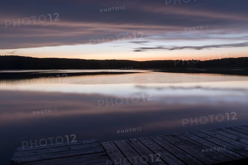 Last evening light at the Großer Glubigsee near Wendisch Rietz, Oder-Spree district, Brandenburg, Germany, Europe