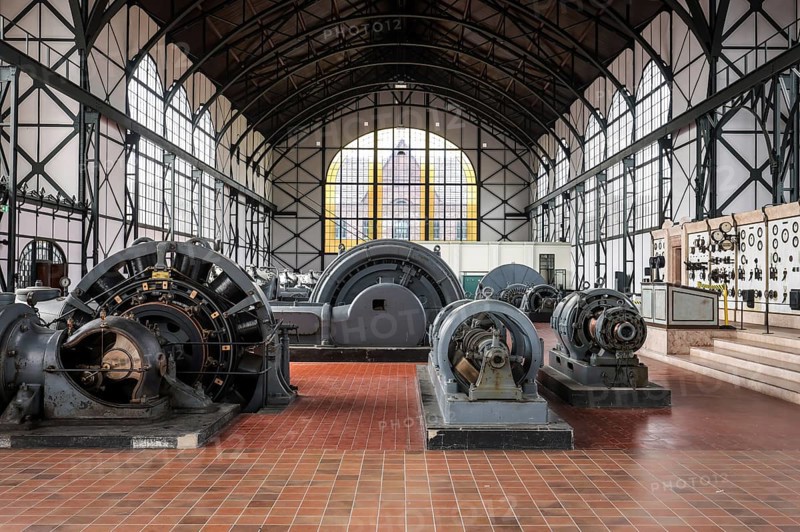 Dortmund, North Rhine-Westphalia, Germany - Machine hall. LWL Zollern Colliery Industrial Museum. The Zollern colliery is a disused coal mine in the north-west of the city of Dortmund, in the Bövinghausen district
