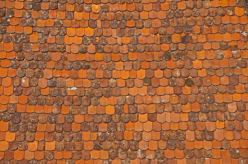Plain tile roof panels, Germany, Europe