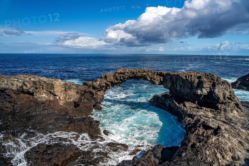 The Charco Manso rock arch, El Hierro, Canary Islands, Spain, Europe