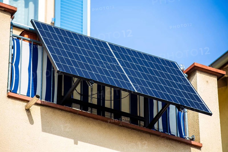 Solar cells on an apartment building